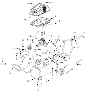 Air-Compressor Parts Diagram and Parts List for WL650701  Campbell Hausfeld Compressor